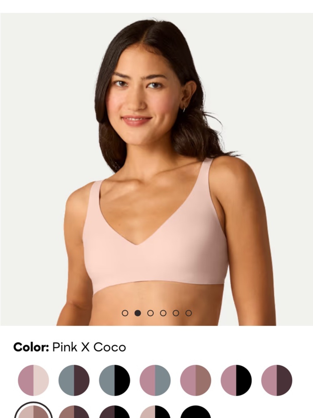 Bombas Women's No Show Plunge Bralette (2-pack) - Picture 5 of 6